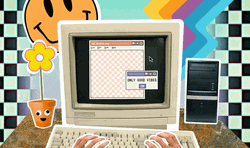 Pivot Ball Breaking Out Computer Screen GIF | GIFDB.com