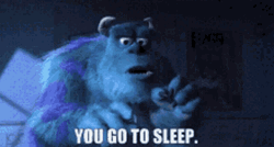 Pixar Monster's Inc James Sullivan Sulley You Go To Sleep GIF