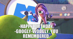 Pixar Monsters Inc.celia Happy Birthday Mike