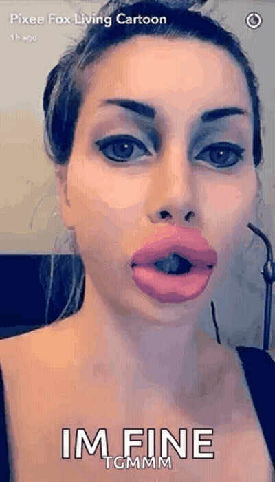 Pixee Fox Cartoon Woman With Huge Lips GIF