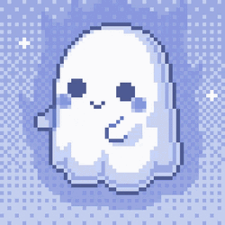 Pixel Art Aesthetic Cute Ghost