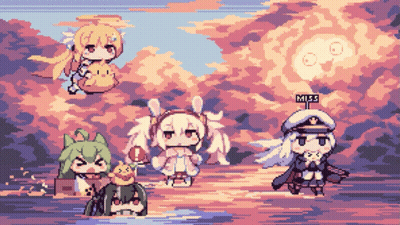 Pixel Art Anime Characters With Miss GIF