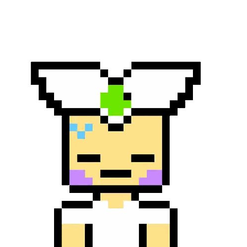 Pixel Art Baby Wearing Diaper And Glasses Sticker