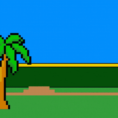 Pixel Art Baseball Player With Number 11 GIF