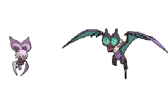 Pixel Art Bats Flying Sticker