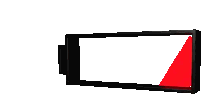 Pixel Art Battery With Red Triangle Sticker