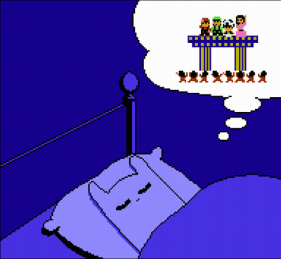 Pixel Art Bed Saying Im Dreaming GIF