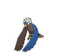 Pixel Art Bird With Spread Wings Sticker