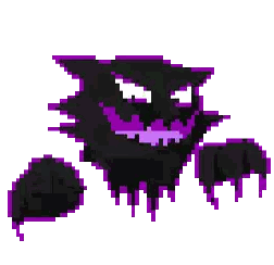 Pixel Art Black And Purple Monster Sticker
