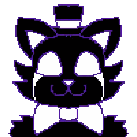 Pixel Art Black Cat With Bow Tie Sticker