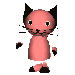 Pixel Art Black Eared Cat Sticker