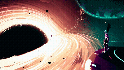 Pixel Art Black Hole In Space GIF