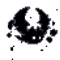 Pixel Art Black Monster Sticker