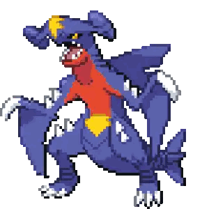 Pixel Art Blue And Red Dragon Sticker