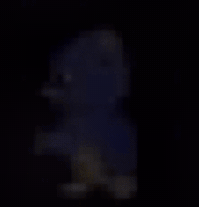 Pixel Art Blue And Yellow Cartoon Character GIF
