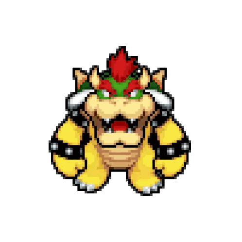 Pixel Art Bowser From Mario Bros Sticker