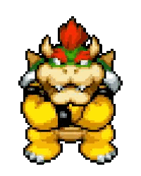 Pixel Art Bowser From Super Mario Sticker