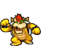 Pixel Art Bowser From Super Mario Bros Sticker