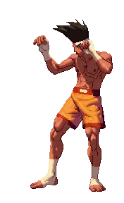 Pixel Art Boxer Standing Sticker