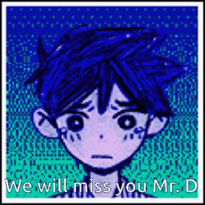 Pixel Art Boy Blue Hair We Will Miss You Mr.D GIF