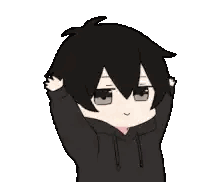 Pixel Art Boy In Black Hoodie Sticker