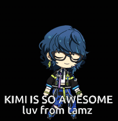 Pixel Art Boy With Blue Hair And Glasses Kim Is So Awesome Luv From Tamz GIF