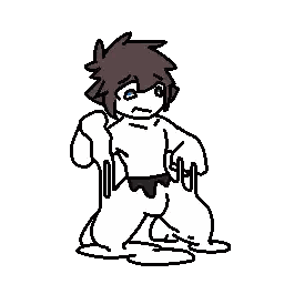 Pixel Art Boy With Brown Hair And Blue Eyes Sticker