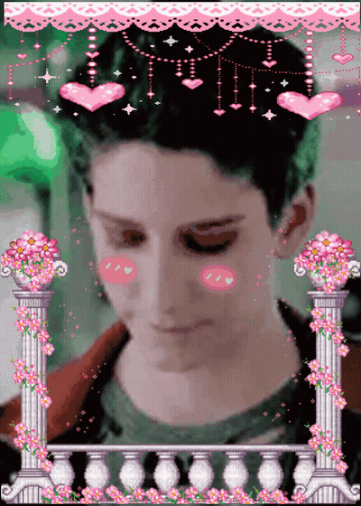 Pixel Art Boy With Hearts On Cheeks GIF