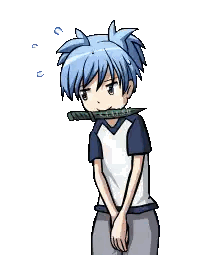 Pixel Art Boy With Pencil Sticker