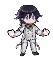 Pixel Art Boy With Purple Hair And White Jacket Sticker