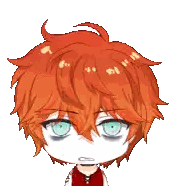 Pixel Art Boy With Red Hair And Green Eyes Angry Sticker