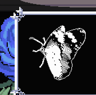 Pixel Art Butterfly With Red Spot GIF