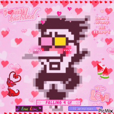 Pixel Art Cartoon Character Falling 4 U GIF