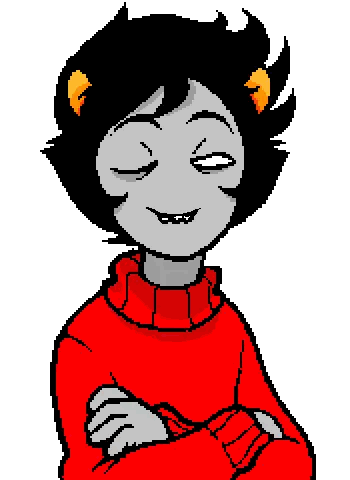 Pixel Art Cartoon Character In Red Sweater Sticker
