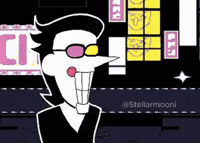 Pixel Art Cartoon Character In Sunglasses And Suit GIF