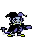 Pixel Art Cartoon Character With Jester Hat Sticker