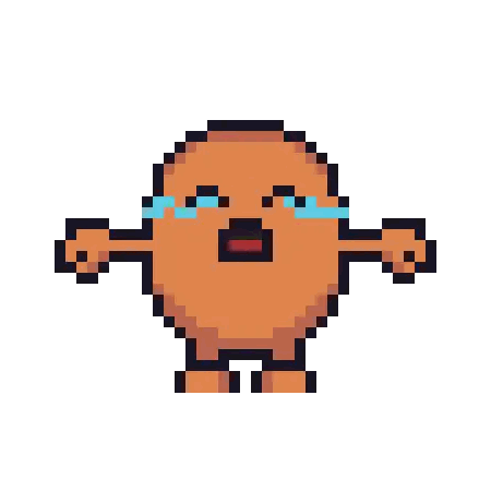 Pixel Art Cartoon Crying Cry Me A River Sticker