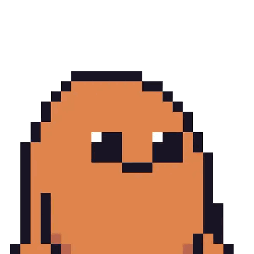 Pixel Art Cartoon Crying Sticker