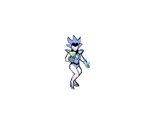 Pixel Art Cartoon Dancing With Microphone Sticker