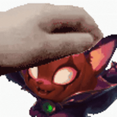 Pixel Art Cat Being Petted GIF