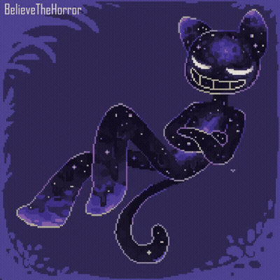 Pixel Art Cat Believe The Horror GIF