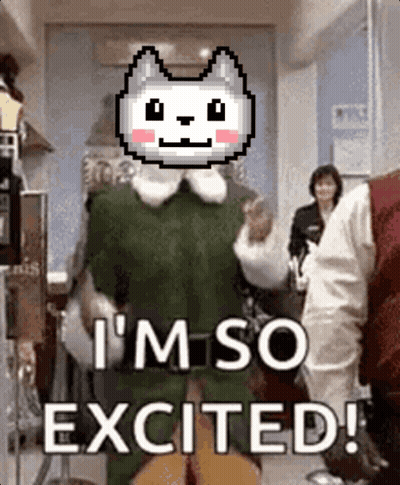 Pixel Art Cat Excited GIF