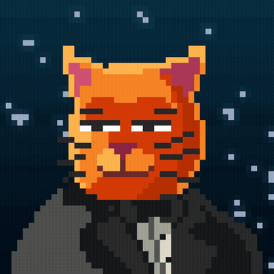 Pixel Art Cat Holding Drink GIF