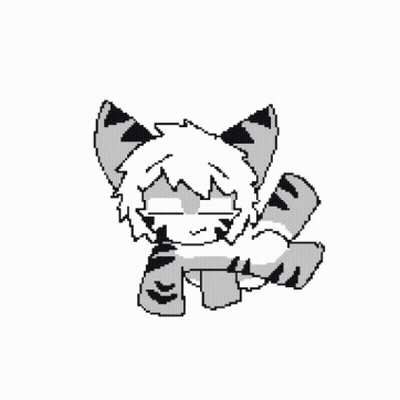 Pixel Art Cat Holding Fish In Mouth GIF