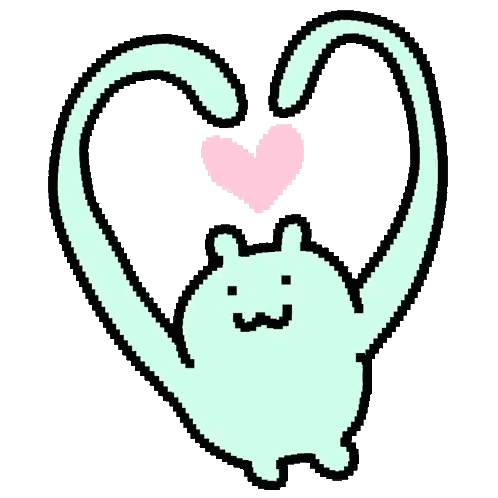 Pixel Art Cat Making Heart With Tail Sticker