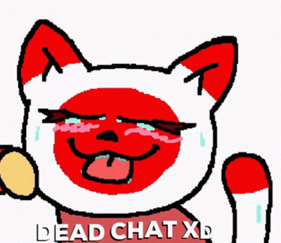 Pixel Art Cat Saying Dead Chat XD GIF