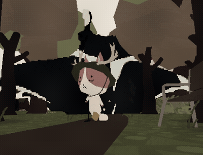 Pixel Art Cat Wearing Antlers And Hat GIF