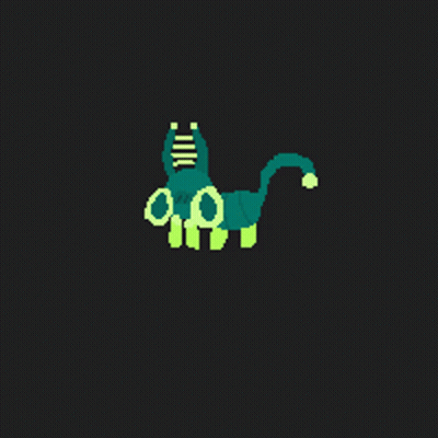 Pixel Art Cat With IIK On Head GIF