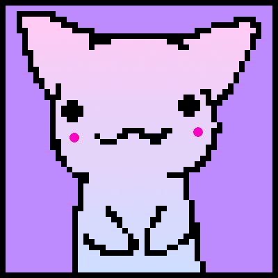 Pixel Art Cat With Mustache GIF