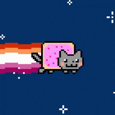 Pixel Art Cat With Pink Toaster GIF